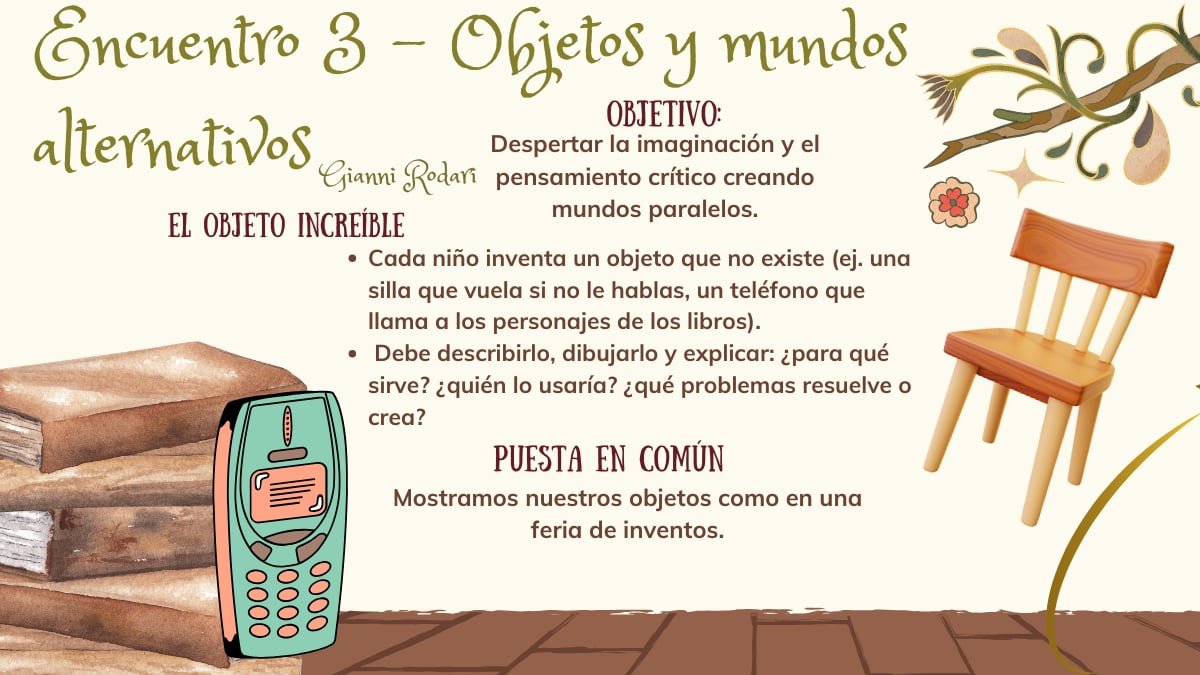  Actividades creativas inspiradas en Gianni Rodari: juegos de fantasía Guía didáctica para la segunda sesión del taller basado en La Gramática de la Fantasía. Se enfoca en la ruptura de esquemas tradicionales para fomentar el pensamiento crítico y la capacidad de improvisación en los niños.