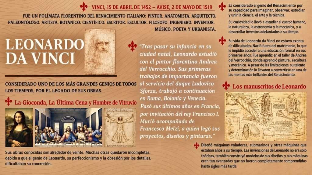 Las obras de Leonardo da Vinci, su genio y su legado.