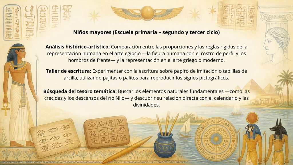 El arte del Antiguo Egipto: actividades creativas para niños.