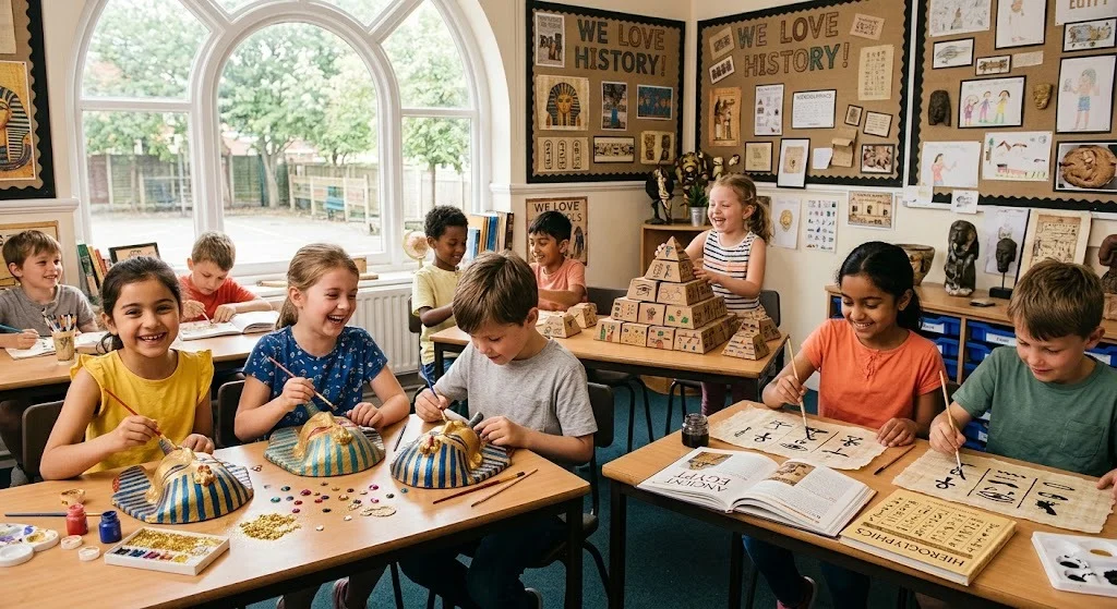 El arte del Antiguo Egipto: actividades creativas para niños.