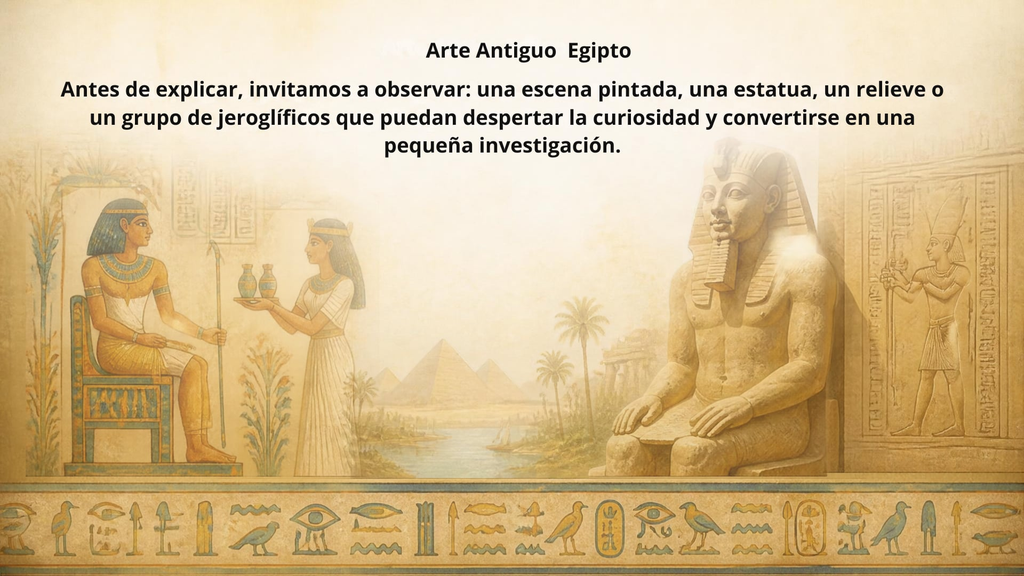 El arte del Antiguo Egipto: actividades creativas para niños.