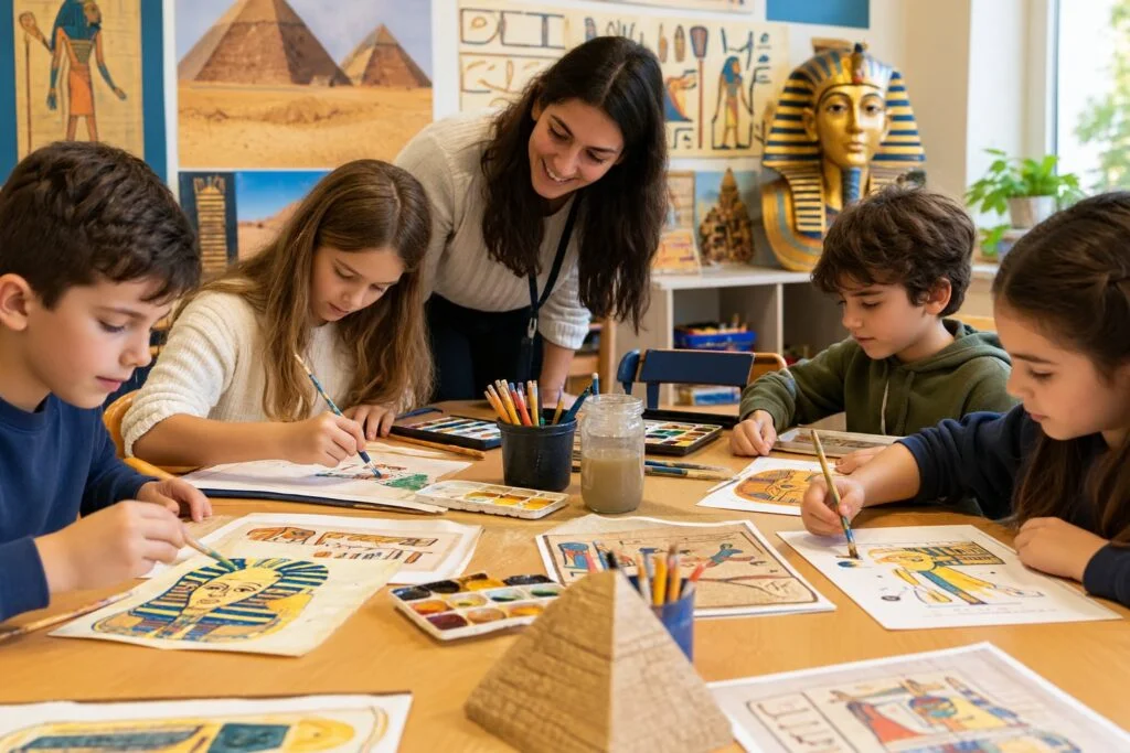 El arte del Antiguo Egipto: actividades creativas para niños.